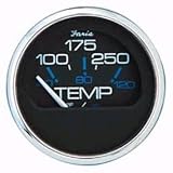 Faria Chesapeake Black SS Marine Instruments Water Temp. Gauge Style 100 To 250