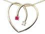 0.20 cttw Ruby Heart Shaped Pendant in 14k Yellow Gold LIFETIME WARRANTY