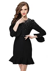 General Print Wool Draped Spring 2015  Dress