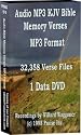 Audio MP3 Bible Memory Verse Files - KJV Bible - 75 hours - 31,000 verse files - (1) data DVD disk