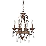 Capital Lighting 4608DS 4 Light Petite Chandelier - Dark Spice