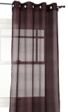 TexStyle Twilight Grommet 50-Inch by 63-Inch Top Window Panel, Plum