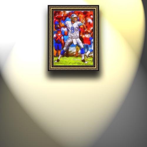 Completely Handpainted American Football Sport Painting, Custom Order FL4265, Oil on Canvas, with Option to Paint Jerry, Brett & Co. from Any Other Favorite Photograph or Picture, Unframed, Size 25'' x 34