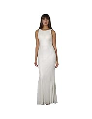 Rayon/Silk Beaded Slit Evening Dress/Wedding Dress 