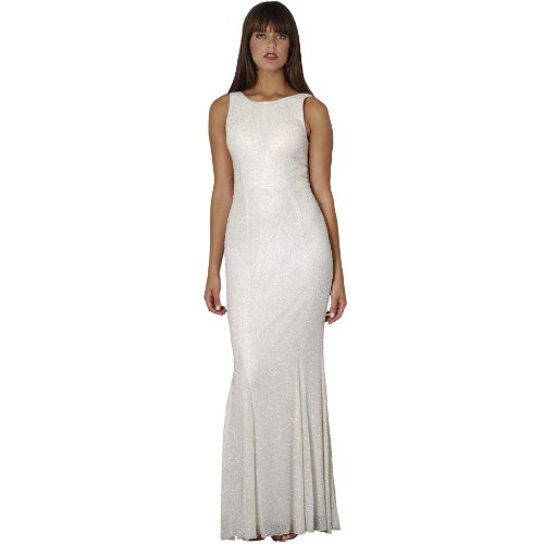 Ivory Dress. Beaded Dress. Womens Long Evening Dress. Wedding Dress. Bridal Gown by Sean Collection (1198)