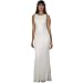 Ivory Dress. Beaded Dress. Womens Long Evening Dress. Wedding Dress. Bridal Gown by Sean Collection (1198)