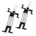 Keith Haring Dancing Man Dangling Black & title=