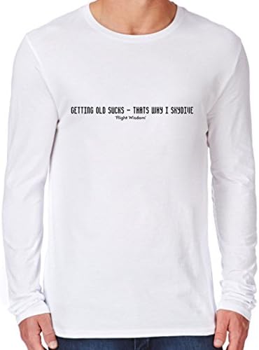 Tresurers Men's Tee Skydive Aero Air Flight Freefly Wingsuit Parachute T Shirts White Size XX-Large