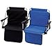 New Club Fun Stadium Seat Black Durable Metal Tube Frame Spring Loaded Bleacher Hooks Arm Rests