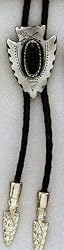 Arrowhead Bolo Tie with Black Accent