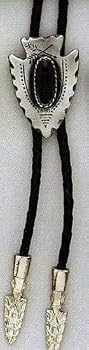 Arrowhead Bolo Tie with Black Accent