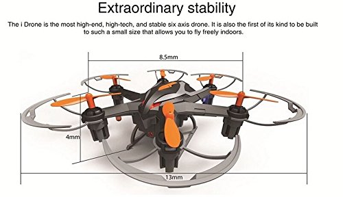 Imagen 6 de ILov Yizhan i6s Mini Helicopter Drone 2.4G RC Hexacopter with 6 Axis Gyro 3D Roll 2.0MP Camera (Pack 1, Negro)