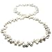 HinsonGayle Glamour Collection Handpicked AAA Ultra-Luster White Keshi Cultured Pearl Rope Necklace (31 Inches)