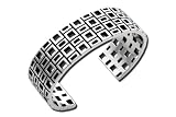 Sterling Silver Finestra Collection Wide Bangle Bracelet by Zina