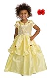 Little Adventures Belle Princess Dress-up Costume w/ Free Bow - Girls Ages 5-7 - Machine Washable!