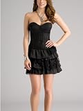 GUESS Corset Dress with Ruffles