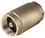Little Giant BCV-112 Brass Check Valve, 1-1/2 Stainless Steel Spring, Tapered Seat (577734)