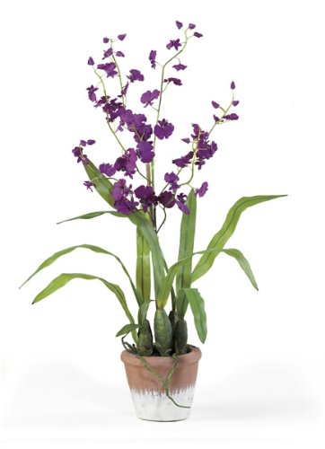 Dancing Lady Silk Flower Arrangement - Purple
