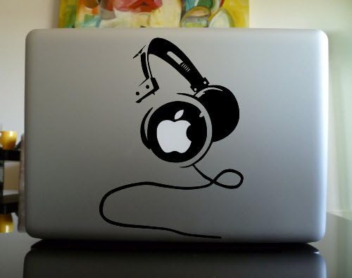Apple Macbook Vinyl Decal Sticker - Headphone