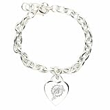 NFL Miami Dolphins Heart-Charm Bracelet