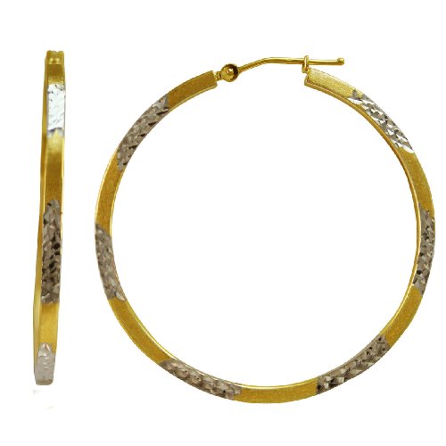 41iyLTjm78L Bonded 14k Gold and Sterling Silver DiamondCut Satin