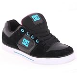 DC Pure Lowtop Womens Wrapped Cup Shoe, Size: 6.5 B(M) US, Color: Black/Turq/Wh