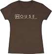 Fox House M.D. Logo Script Brown Junior's T-Shirt Tee