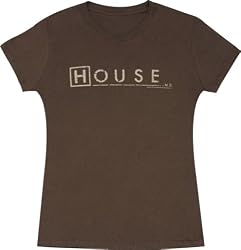 Fox House M.D. Logo Script Brown Junior's T-Shirt Tee
