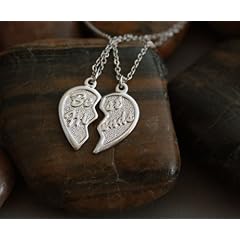 2 FREUNDSCHAFTSKETTEN BEST FRIENDS HERZ FK40 SILBER PLATTIERT NEU