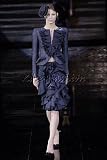 Giorgio Armani - $2350 New GIORGIO ARMANI Black Silk Petal Ruffle Skirt 6 40