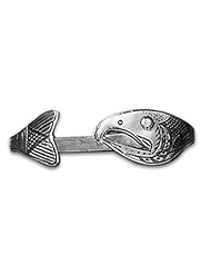 Sterling Silver Salmon Northwest Coast Native American Bracelet. Made in USA.