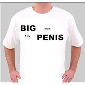 TL1211 LARGE WHITE BIG BELLY SMALL PENIS RETRO RUDE FUNNY QUALITY T SHIRT