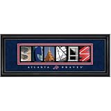 MLB Atlanta Braves 8'' x 20'' Framed Letter Art