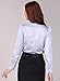 DPO Women's Chiffon Slim Elegant Ruffle Founcing Front Shirt Long Sleeve Blouse