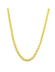 14 Karat Yellow Gold 1.8-mm Round Wheat Chain (18 Inch)