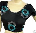 BLACK EMBROIDERED BACKLESS TOP S M L XL - 1 SIZE