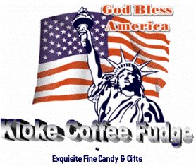 God Bless America Keoke Coffee Fudge Box by Exquisite Fine Candy & Gifts
