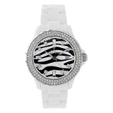 Toy Watch Ladies TZ52008WH Zebra Diamond Collection Watch by Toy Watch