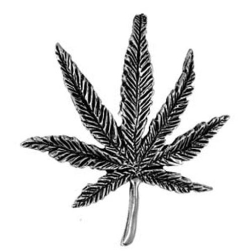 Safe Pewter Marijuana Leaf Charm