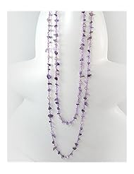 Japanese silk cord Amethyst Necklace