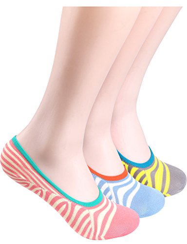 Haslra No Show Non-slip Casual Socks 3 - 6 Pairs