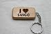 I Love Sango Wooden Keychain