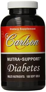 Carlson Labs Nutra-Support Diabetes Multi Nutrients, 180 Softgels