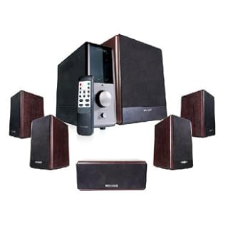 Microlab FC730 Aktivbox 5.1 FineCone Lautsprechersystem (84 Watt) Holz