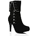 Bumud Women Faux Suede High Stiletto Heel Fashion Martin Boots
