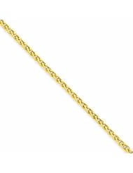 14K 2.00mm Wheat Anklet