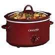 4 Qt Oval Manual Red Slow Cooker