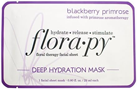 Florapy Deep Hydration Sheet Mask - Blackberry Primrose, Single by Florapy Beauty
