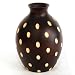 EXP Handmade Jar Style Lacquered Mango Wood Flower / Bud Vase With Etched Detail (Thailand)