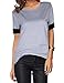 YesFashion Women's Casual Round Collar Short Sleeve T-Shirt Blouse Tops